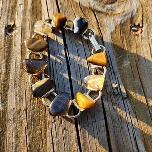 Stunning Assorted Stones  Bracelet  EUC
